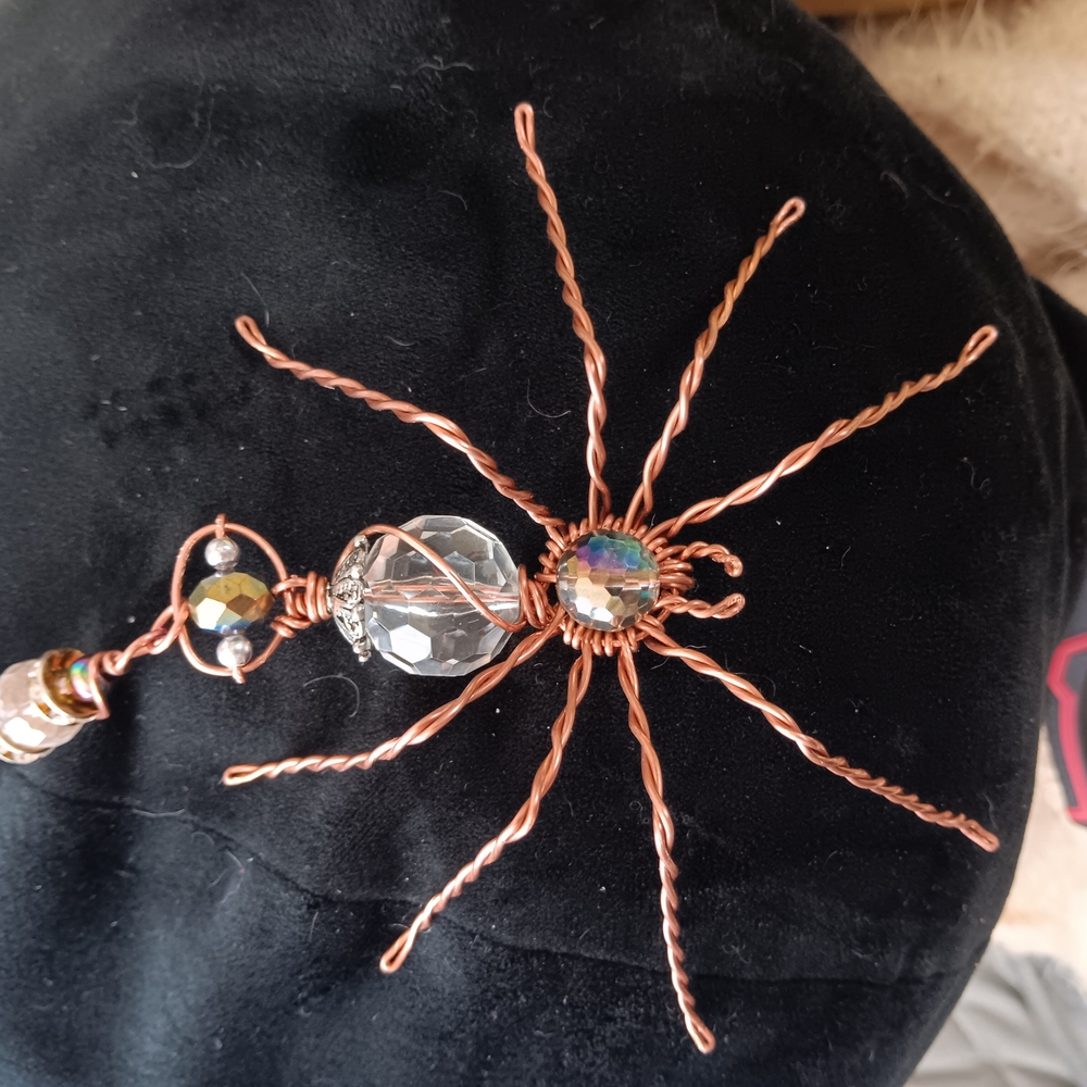 Copper Wire Spider Ornament